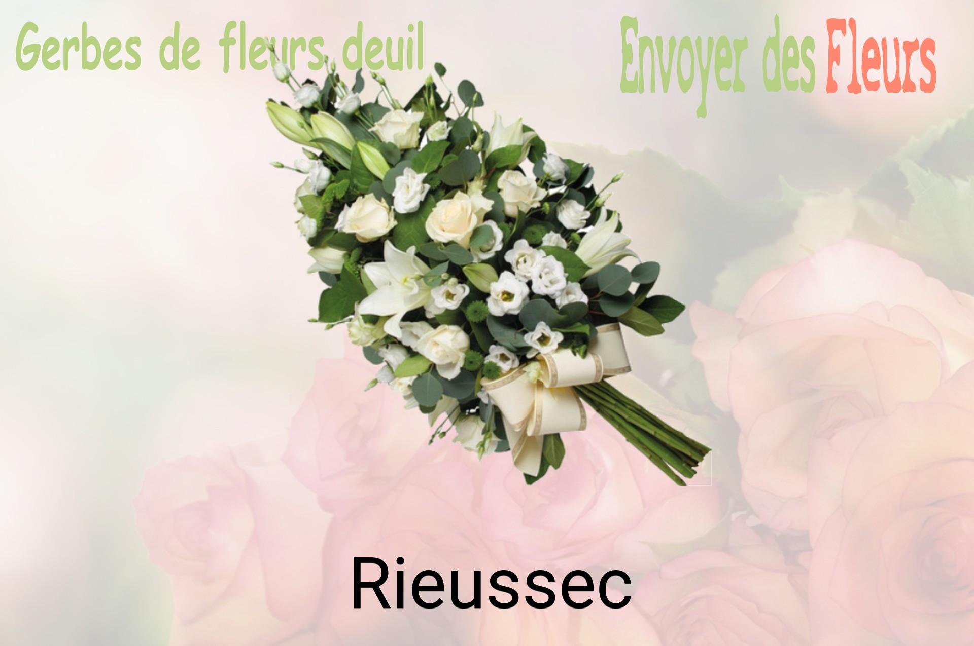 Gerbe de fleurs de deuil livrée à Rieussec